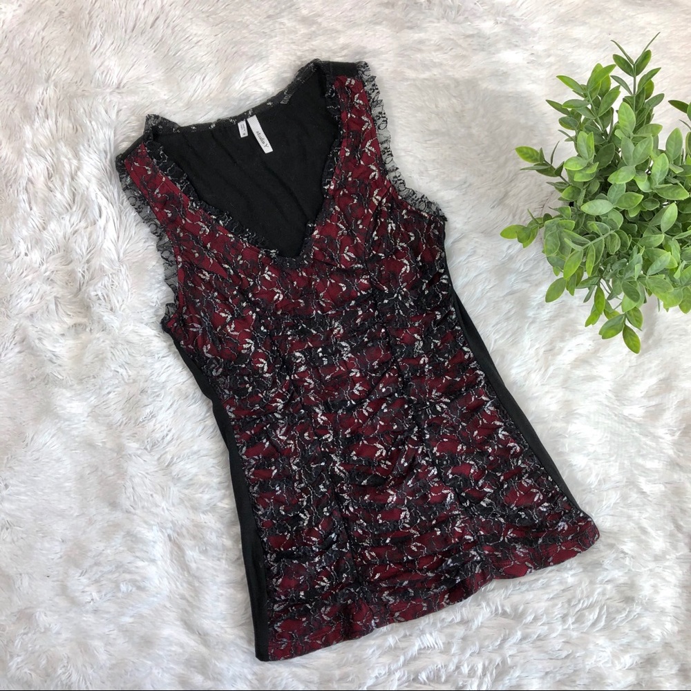 Studio Y- Dressy Lace V-Neck Tank- Sz. Medium